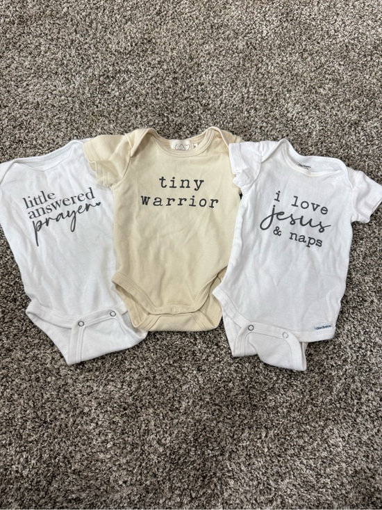 Gerber Other - Faith inspired Bodysuits 0-3 Months
